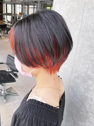 ショート カラー パーマ ヘアアレンジ ITbyALBUM 八王子店のヘアスタイル