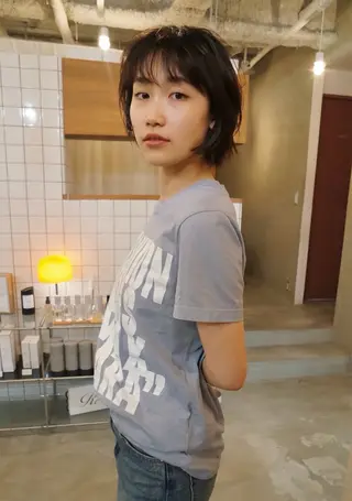 ショート カラー 林 蓮/レイヤー /透明感カラーのヘアスタイル
