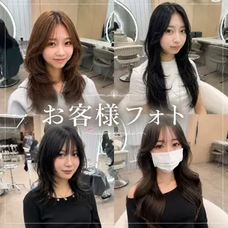 ロング ヘアアレンジ 大宮ブリーチ縮毛⭕️ 暗髪レイヤーしょうまのヘアスタイル