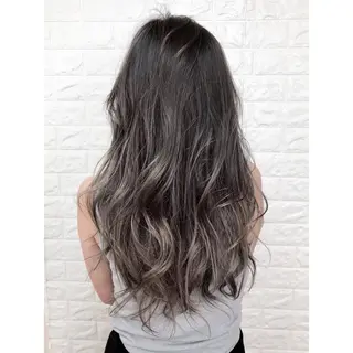ロング カラー 髪質改善特化KIZU /ブリーチ縮毛矯正のヘアスタイル