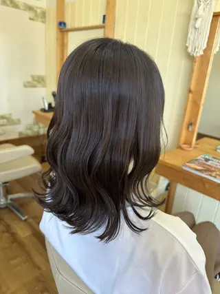 ミディアム カラー Agu hair 木間のヘアスタイル