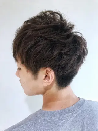 ショート カラー メンズ インナーカラー/ ストレート/奥野洸也のヘアスタイル