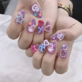 ネイル 渋谷／チップ長さ出し 👑アプレgel-xのネイルデザイン