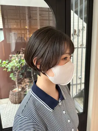 ショート カラー ヤスマルユイカ 髪質改善/透明カラーのヘアスタイル