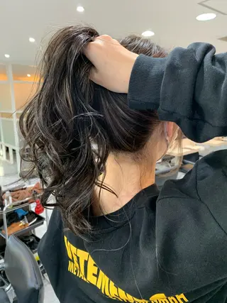 ロング カラー 髪質改善🩵艶髪 ストレート🩵山口のヘアスタイル