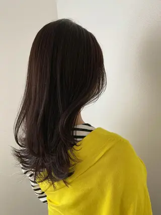 ロング カラー トレンド/顔まわり/ レイヤー/髪質改善のヘアスタイル