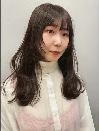 セミロング カラー ラーム松江乃木店 /モデル募集_川上のヘアスタイル