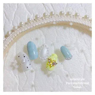 ミディアム ネイル 🐾enen style 🐾のネイルデザイン