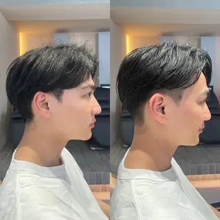 ショート メンズ ブリ—チ🎨パ—マ 🌿表参道ちえ🌿のヘアスタイル