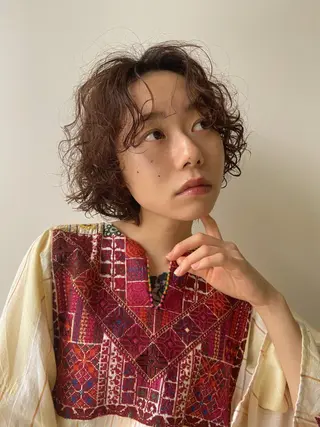 ショート カラー パーマ FILMS/sari /似合わせカットのヘアスタイル
