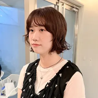 ショート パーマ レイヤーカット🪄 ヘアセット🪄シホのヘアスタイル