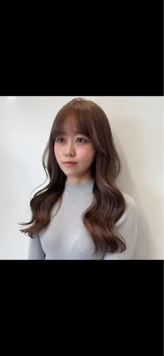 セミロング カラー 色落ちまで可愛い ヘーゼルベージュ🤎のヘアスタイル