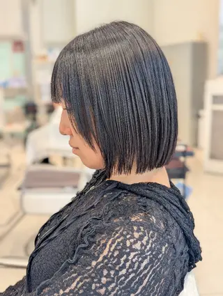 カラー パーマ ミディアム 髪質改善 カミムラのヘアスタイル