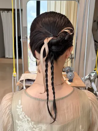 ロング シマダ ユウナのヘアスタイル