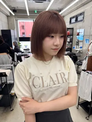 カラー Asami／名古屋／ ハイトーン／デザインのヘアスタイル