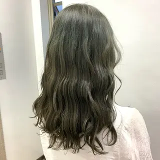ミディアム カラー パーマ ヘアアレンジ メンズ ネイル マツエク・マツパ 🩵 JURI🩵のヘアスタイル