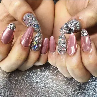 ネイル 渋谷／チップ長さ出し 👑アプレgel-xのネイルデザイン