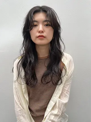 セミロング BLOCK hair makeのヘアスタイル