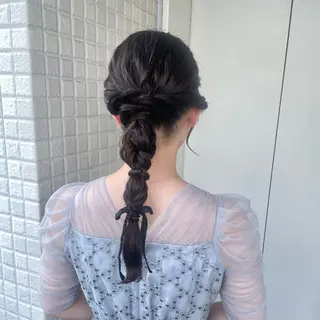 ヘアアレンジ 銀座:似合わせカラー オリーブ🫒アレンジのヘアスタイル