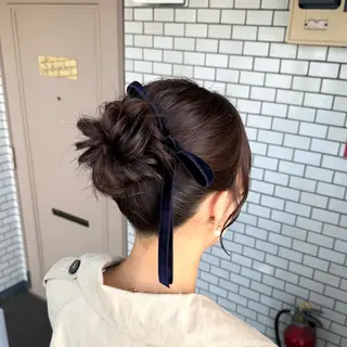 ミディアム ヘアアレンジ 褒められヘアメイク /‎ボブ女子🐶みおのヘアスタイル