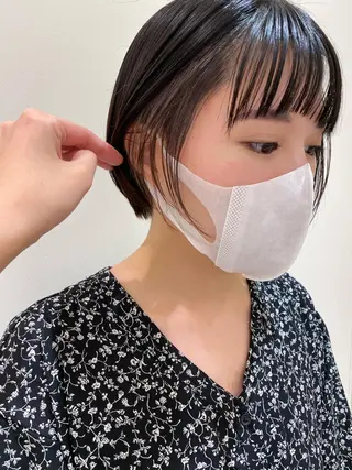 ショート カラー レイヤーカット/ ハイライト　千咲季のヘアスタイル