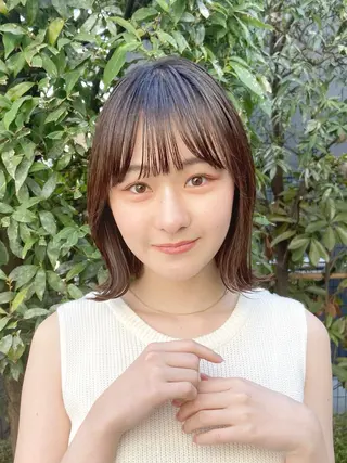 ミディアム カラー 透明感×ダブルカラ ーHarusa🎀のヘアスタイル