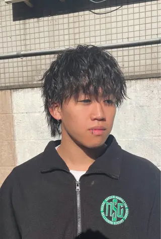 ミディアム パーマ メンズ 渋谷 メンズヘア⭐️ タニグチヨシユキのヘアスタイル