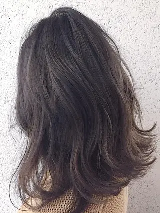 セミロング カラー パーマ ヘアアレンジ ✨ハイクオリティ✨ 山本香也のヘアスタイル