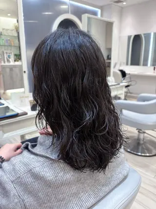 ミディアム パーマ パーマ/レイヤー かどたはるなのヘアスタイル
