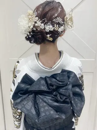 ヘアアレンジ あやか 白髪ぼかしハイライトのヘアスタイル