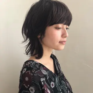 ショート 酸性縮毛矯正🧴韓国 レイヤー/髪質改善のヘアスタイル