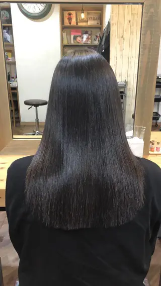 ロング パーマ 縮毛矯正/髪質改善 予約はリクエストからのヘアスタイル