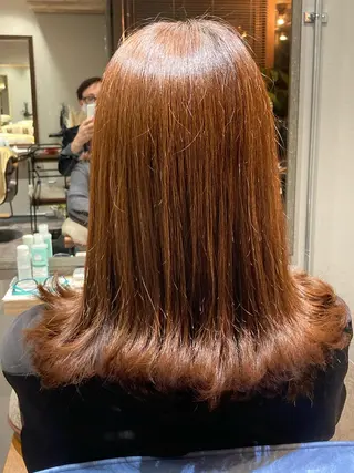 セミロング カラー 浅野 順一のヘアスタイル