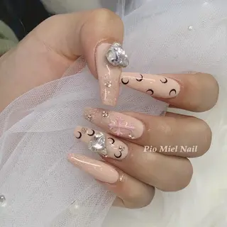 ロング カラー HANA 長さだしのネイルデザイン