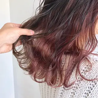 セミロング カラー レイズ 立川のヘアスタイル
