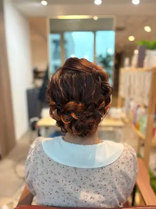 セミロング ヘアアレンジ 檜山 知可子のヘアスタイル