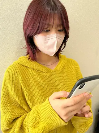 ミディアム カラー 外国人対応 佐久間のヘアスタイル