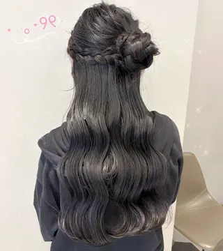 ヘアアレンジ 顔周り/ガーリー /ヘアメ/あつはのヘアスタイル