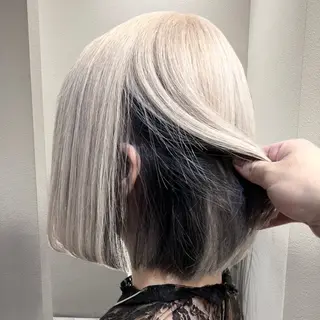 ショート カラー ヘアアレンジ ✨ブリーチ支持No1 複雑履歴修正/舘岡のヘアスタイル