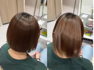 ショート 透明感|ストレート| クロスパーマ|はるかのヘアスタイル