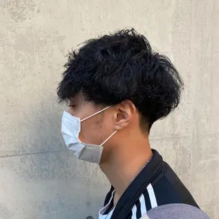 ショート カラー パーマ メンズ 井手 孔介のヘアスタイル