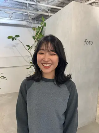 セミロング 新宿/顔周りカット +レイヤー=しずく♩のヘアスタイル