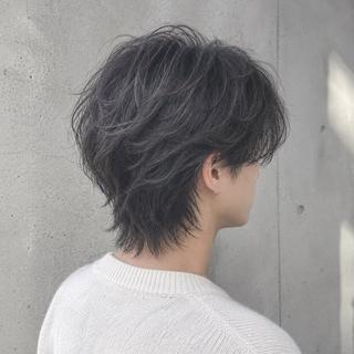 メンズ シャドウ/フェザー ニュアンスヘアメンズのヘアスタイル