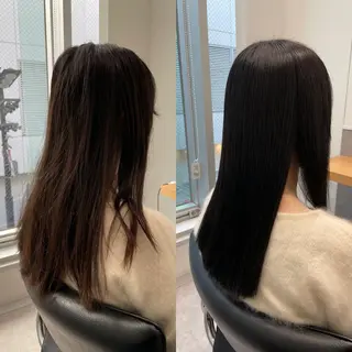 セミロング カラー 髪質改善ヘアケア 艶髪特化/上田のヘアスタイル