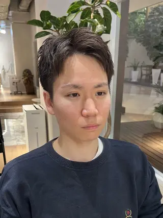 ショート カラー メンズ 梅田茶屋町メンズ 専門美容師 山元一平のヘアスタイル
