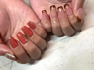 ネイル 韓国/ワンホン/長さ 出しつけ放題🎀のネイルデザイン