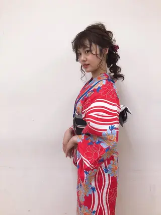 ヘアアレンジ レイヤーカット 小山 悠のヘアスタイル