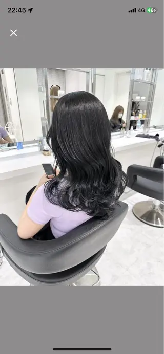 セミロング カラー パーマ ヘアアレンジ 透明感ブリーチカラー 🌈TOMOHIROのヘアスタイル