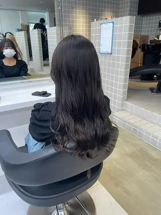 セミロング カラー パーマ ヘアアレンジ メンズ キッズ ネイル マツエク・マツパ アイブロウ 🦋縮毛/韓国レイヤ ー/透明感カラー🦋のヘアスタイル
