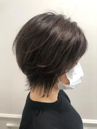 ショート カラー パーマ 髪質改善/韓国風 レイヤー/田村祐樹のヘアスタイル